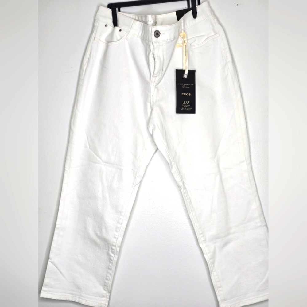 Ivory Denim Cropped Ivory Jeans - Picture 5 of 6